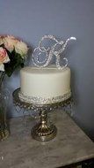 Monogram Inital Letter Acrylic Cake Topper Wedding A B C D E F G H I J K L M N O P Q R S T U V W X Y Z &amp; (F, Glittery... N11