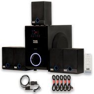 Acoustic Audio AA5817 Home Theater 5.1 Speaker System with Optical Input and 5 Extension Cables