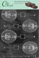 Cybrtrayd H079 Skeleton Lolly Halloween Chocolate Candy Mold