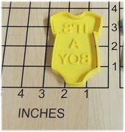 Onesie It's a Boy Shape Baby Shower Gender Reveal Cookie Cutter and Stamp #1098