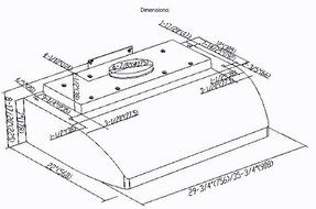 Eureka-euro 30" Stainless steel Baffle Filter Under-cabinet Range Hood