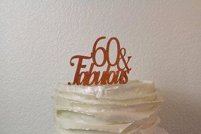 All About Details Copper 60-&amp;-fabulous Cake Topper N2