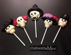 Sugar Skulls Chocolate Candy Lollipop Mold