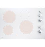 GE JP3530TJWW Profile 36" White Electric Smoothtop Cooktop N2