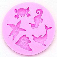 Sea Animal Silicone Mould Cake Decorating Sugarcraft Mold With Seahorse Shells