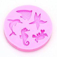 Sea Animal Silicone Mould Cake Decorating Sugarcraft Mold With Seahorse Shells N2