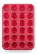 Grazia Silicone Muffin Pan, Red, 24-Cup N6