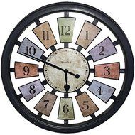 New WESTCLOX 36014 18&quot; Round Colored Panels See-Through Clock