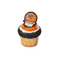 Bag of 12 ~ New York Knicks Sticker Ring ~ Cake / Cupcake Topper
