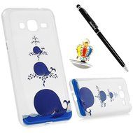 On5 Case, Samsung Galaxy On5 Case - Badalink Slim Fit Soft TPU Rubber Skin Gel Case with 3D Basso-relievo Colorful...