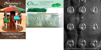 Cybrtrayd P017 Bite Size 4-Leaf Clover Chocolate Candy Mold with Exclusive Cybrtrayd Copyrighted Chocolate Molding... N3