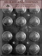 GOLF BALLS 3D Chocolate Candy Mold With &copy; Molding Instruction - Set of 3