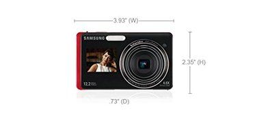 Samsung TL220 Dual View 12.2 Megapixel 4.6X Digital Camera - Black