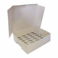 Pack of 10 Mini Cupcake Box holds 12 WHITE 9x9x2.5 with INSERTS Bakery Cake Box