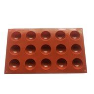 Funshowcase 15 Cavity Semi Sphere Half Round Dome Silicone Mold Chocolate Teacake Baking Tray N4