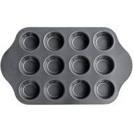 CTKcom 12-Cavity Nonstick Tart Pan -- Cheesecake/Muffin Quiche Cupcake Tarts Pan for Muffins, Cakes and Cupcakes