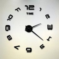 MuLuo Creative Numbers Wall Clock DIY Acrylic Mirror Wall Stickers Watches For Living room gold N4