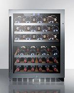 Summit SWC532LBIST 24" Freestanding/Built-In Dual Zone Wine Cellar with 44 Bottle Capacity Digital Thermostat...