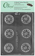 CybrTrayd C467 Poinsettia Cookie Chocolate Candy Mold with Exclusive Copyrighted Chocolate Molding Instructions...