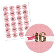 Sweet 16 - Cupcake Wrapper &amp; Pick Birthday Party Kit - Set of 24 N2