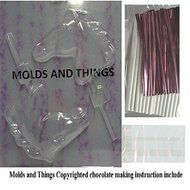 Molds and Things HORSE HEAD Lolly Chocolate Candy Mold With Molding Instruction+set of 25 Lollipop Packaging Kit