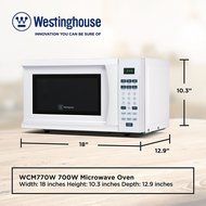Westinghouse WCM770B 700 Watt Counter Top Microwave Oven, 0.7 Cubic Feet, Black Cabinet N3
