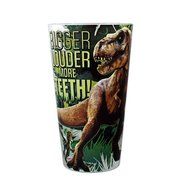 Jurassic World JP02031P "More Teeth" Boxed Single Pint Glass, 16 oz, Green