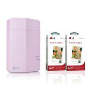 [Printer+Paper SET] New LG Pocket Photo Printer 3 PD251 [Pink] (Follow-up model of PD241T PD239) + LG Zink Photo...