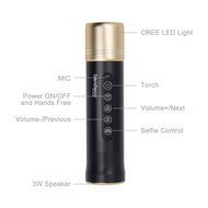 Trendwoo Outdoor Bicycle Bluetooth Speakers Waterproof Rechargeable LED Flashlight with Bike Mount for Cycling... N24