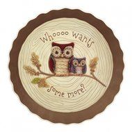 Crimson Hollow Owl Pie Plate By Grasslands Road