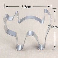 Y&amp;XL&amp;H Halloween Cat Shape Cookie Cutters Fruit Cut Molds Stainless Steel N2