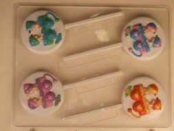 Twin in wagon B079 Baby Chocolate Candy Mold