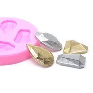 Funshowcase 4 Cavities Gems Silicone Mold for Cake Decorating, Crafting, Polymer Clay, Resin N2