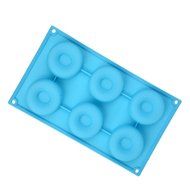 inkint 6 Cavity Silicon Donuts Cake Mold Food-grade Baking Pan Nonstick Doughnut Mould for Oven Microwave Freezer N2