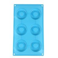 inkint 6 Cavity Silicon Donuts Cake Mold Food-grade Baking Pan Nonstick Doughnut Mould for Oven Microwave Freezer N3