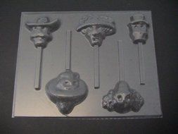 Sugar Skulls Chocolate Candy Lollipop Mold N2