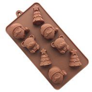 WMSTUDIO Chocolate Mold,DIY Christmas Santa Silicone Kitchen Baking Candy and Soap Molds N2