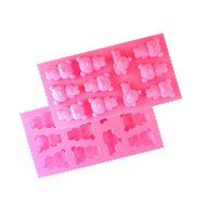 [Two Packed]11 Cavity Winnie Bear Silicone Mold Pan for Cake, Biscuit, Ice Cube, Chocolate, Candy, Soap, Candle...