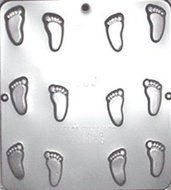 Baby Feet 1 1/2&quot; x 3/4&quot; Chocolate Candy Mold Baby Shower 689