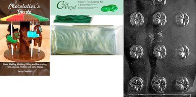 Cybrtrayd P017 Bite Size 4-Leaf Clover Chocolate Candy Mold with Exclusive Cybrtrayd Copyrighted Chocolate Molding... N4