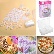 Safstar 100 Piece Set Birthday Wedding Cake Cupcake Cookie Decorating Craft Design Kit for Kids and Beginners