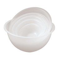 Paderno World Cuisine Polypropylene Mixing Bowl, 4-3/4-Quart, White