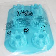 X-Haibei Fancy Monarch Chocolate Ice Cream Mini Bundt Cake Donut Mold Silicone Pan N2
