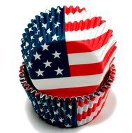 Chef Craft 50 Count Cupcake Liners, American Flag N5