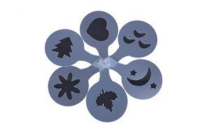 Coffee Stencil - Easy Cappuccino Art Barista Plastic Decorating Food Pastry Stencil - 16 Piece Set N2