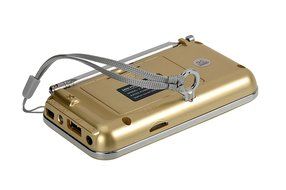 eJiasu Digital Mini FM Radio with SD/USB/TF /MP3 Format Music Player (Gold) N5