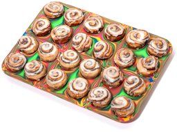 Silicone Mini Muffin Top Pan - 24 Cup Multi Colored Non Stick Easy To Clean Dishwasher Friendly Food Grade Non... N3