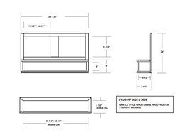 Mantel Style Hood Front, 36 x 24, Maple - by Castlewood N3