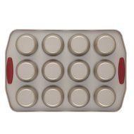 Paula Deen Signature Nonstick Bakeware with Red Grips 12-Cup Muffin and Cupcake Pan N3