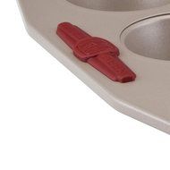 Paula Deen Signature Nonstick Bakeware with Red Grips 12-Cup Muffin and Cupcake Pan N4